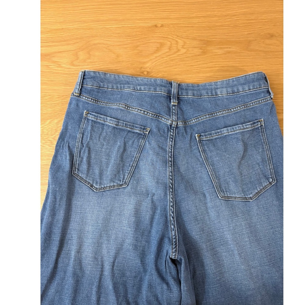 LC Lauren Conrad Womens Wide Leg High Rise Blue Denim Jeans Size 16 Medium Wash - Picture 5 of 8